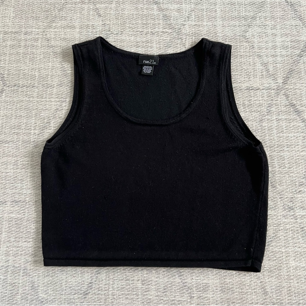 Rue 21 Rue21 Women’s Black Casual Night Life Crop Top
